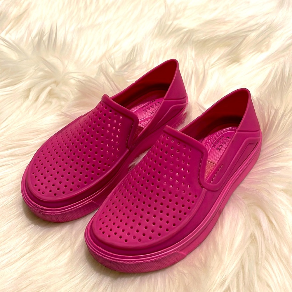 Pink slip on CROCS size 12c